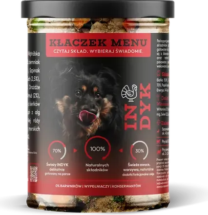 Słoik Kłaczek Menu Indyk, 400 g